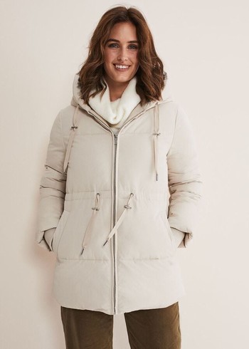 Phase Eight Isla Toggle Puffer Coats White Canada | RZLFTH-743